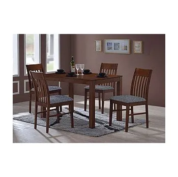 Jídelní stůl Jídelní set VAŠEK stůl + VIOLA židle 4ks ořech / látka SH19