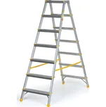 Oboustranné hliníkové schůdky ALVE EUROSTYL, 2x7 stupňů, výška 1,46 m