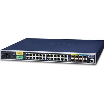 Switch PLANET IGS-6325-20T4C4X síťový přepínač Řízený L3 Gigabit Ethernet (10/100/1000) 1U Modrá
