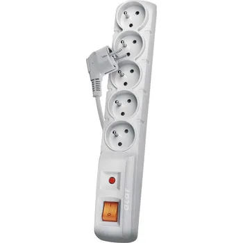 EMOS P53873 šedá 5 zástrček, 5 m