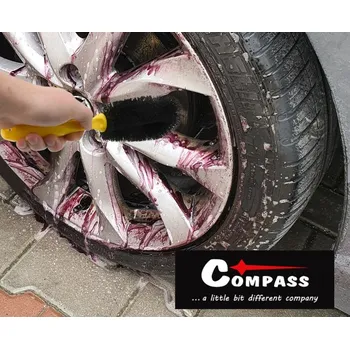 Mycí kartáč na vozidlo COMPASS | Kartáč na disky kol, 63502
