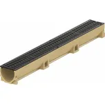 Odvodňovací žlab Euroline, H 104 mm, 1 m, B125, litinový rošt, ACO 3003697
