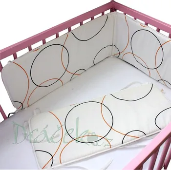 Příslušenství pro dětskou postel a kolébku Mantinel do postýlky dělený Kruhy