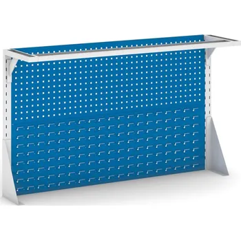 Dílenský stůl Nástavba na stůl GB 1500 mm, děrovaný plech na nářadí a plastové boxy