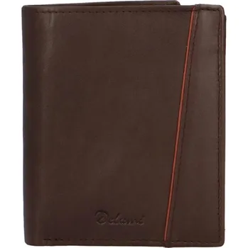 Peněženka Pánská kožená peněženka s výrazným prošíváním Tommaso, hnědá/koňaková