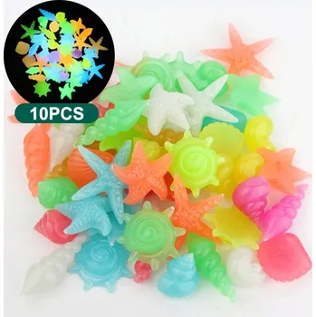 Dekorace do akvária Svítící kameny do akvária s mořskými motivy | akvarijní dekorace | 10ks