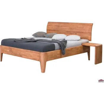 Postel Domestav FANTAZIE 180 cm manželská postel nastavitené čelo oblé buk cink olejovaný