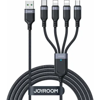 Datový kabel Datový kabel USB Joyroom S-1T4018A18 4v1 USB-C / Lightning / 3,5A / 1,2 m (černý)