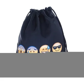 Školní sáček Woodrow Gymsack - Vak na záda Emoji Wifi black