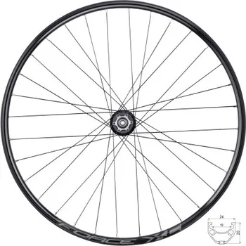 Komponent pro jízdní kolo Přední kolo FORCE Basic 7026041 (průměr 622mm, kotouč 6-děr) - Černá, 622X19 (28/29")