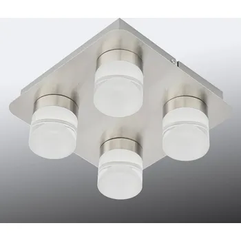 Ledino LED stropní světlo Stefanie, 4 zdroje, ocel kartáčovaná ocel, satinovaná 4 x 5 W LED - Doprava zdarma