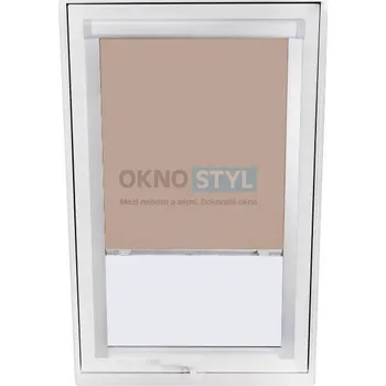 Okno OKNOSTYL.cz vnitřní zatemňující roleta SKYFENS do střešních oken - vodicí lišta bílá, 780/1180 mm
