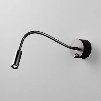 Lampička Egger Licht Nástěnné svítidlo Egger DLS LED Zooom T Flex, 2 700 K, černé - Hlava lampy - Ø 2 cm, délka 6 cm černá 1 x 2 W LED - Doprava zdarma