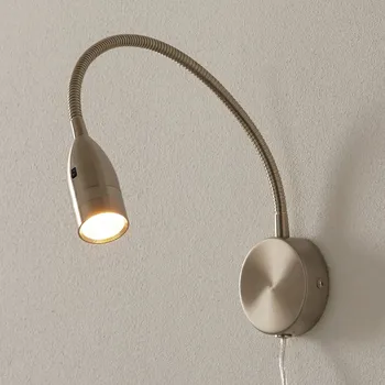 Lampička FISCHER & HONSEL LED-nástěnné světlo Sten ovládání gesty kulaté niklová matná 1 x 5 W LED - Doprava zdarma