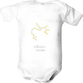 Kojenecký body Dětské body s potiskem Střelec (22. listopadu – 21. prosince) souhvězdí dětské