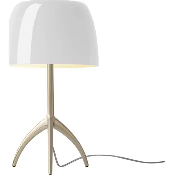 Lampička Foscarini Lumiere piccola krémová/bílá stmívatelná - výška stínidla 14 cm; délka přívodního kabelu 190 cm bílá, krémová 1 x 6,5 W LED - Doprava zdarma