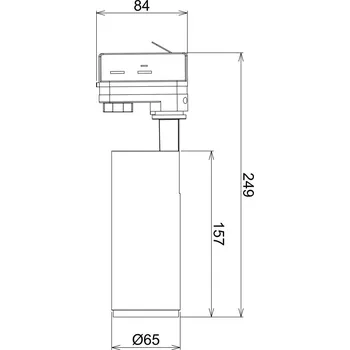 Lampička Deko-Light LED kolejnicový reflektor Lucea 3fázový 10 W černý - Hlavice svítidla – délka 15,7 cm, Ø 6,5 cm černá (RAL 9005) 1 x 10 W LED - Doprava zdarma