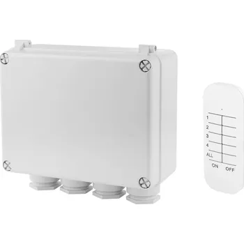 Lampička Smartwares 3-kanálová spínací skříňka SH4-99652, venkovní prostor - Dálkové ovládání - délka 8,5 cm, šířka 3,6 cm bílá - Doprava zdarma