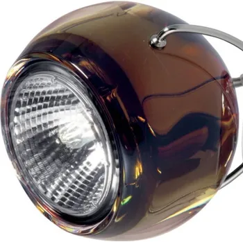 Fabbian Beluga Colour - závěsné světlo, měď - stropní deska Ø 6 cm, šířka s držákem 11,6 cm chrom, průhledná 1 x 75 W - Doprava zdarma