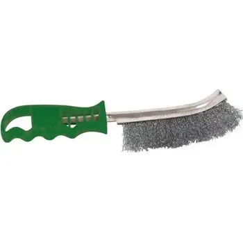 Brusný kartáč Kartáč ruční jednořadý NEREZ, zelená plast.rukojeť