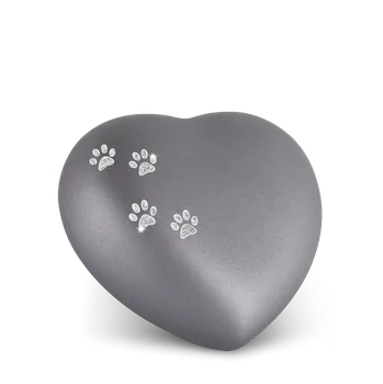 Smuteční dekorace Zvířecí urna Herz Paws - Šedá 1,5l