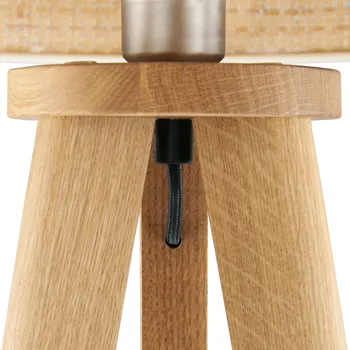 Lampička HerzBlut Elli stojací lampa, dub olejovaný/taupe - Ø základny 34 cm, výška stínidla 38 cm, délka kabelu 231 cm dub se suky naolejovaný, taupe 1 x 60 W - Doprava zdarma