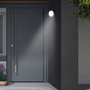 Lampička Telefunken LED senzorové venkovní nástěnné svítidlo Dortmund Ø17cm černé černá, bílá LED 12 W celkem - Doprava zdarma