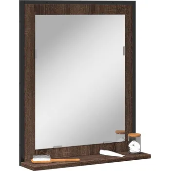 Zrcadlo vidaXL Koupelnové zrcadlo s poličkou z kompozitního dřeva 50 x 12 x 60 cm