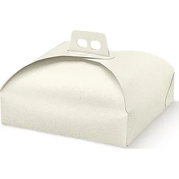 Scotton S.p.A. KRABICE NA DORT - HRANATÁ (BÍLÁ KŮŽE) 43x43x7cm