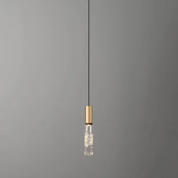 OLEV Beam Stick Glass on/off 2.700K 23,7cm zlatý - Stříška - výška 8,9 cm, Ø 6 cm zlatá, čirá 1 x 5,4 W LED - Doprava zdarma