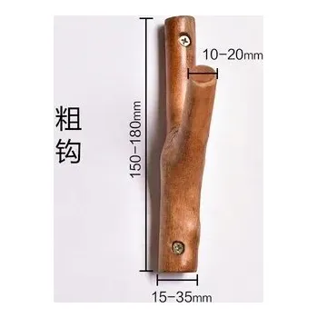 Věšák Rustikální dřevěný nástěnný věšák na oblečení | designový věšák imitující větev | 1ks - L