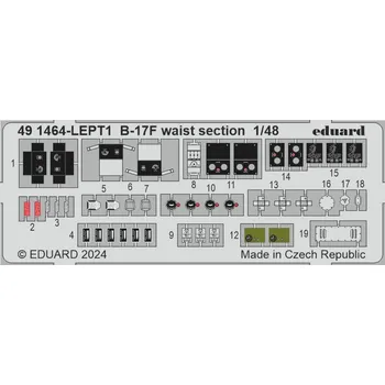 Plastikový model Eduard 1/48 B-17F waist section (EDUARD)