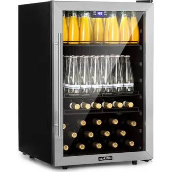 Lednice Klarstein Beersafe 85cm 147L Prosklená Lednice na Nápoje Stříbrná (10045900)