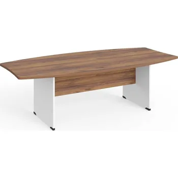 Psací stůl Jednací stůl Manager 240 x 120 cm, ořech warmia / bílá