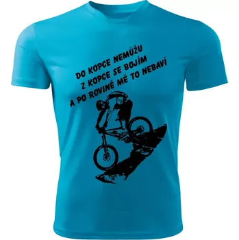 cyklistický dres Cyklistické tričko tyrkysové M (tričko pro cyklistu, cyklisty)