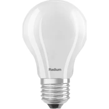Lampička Radium LED Star Classic A, matná, E27, 5,9W, 2 700K, stmívatelná bílý matný