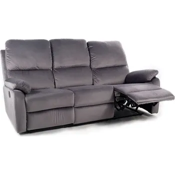 Pohovka Polohovací pohovka Bud Velvet, trojsedák, šedá