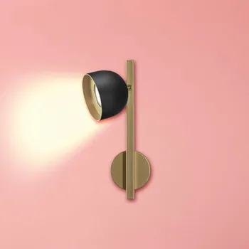 Lampička Marchetti Nástěnné svítidlo LED Dome, jedno světlo, černé - Stínidlo - výška 12 cm, Ø 12 cm černá, zlatá 1 x 8 W LED - Doprava zdarma