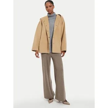 Dámský kabát Weekend Max Mara Vlněný kabát Gennaio 2425086021 Béžová Regular Fit 42