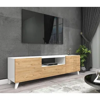 Televizní stolek Televizní stolek NEAL barva bílá/borovice