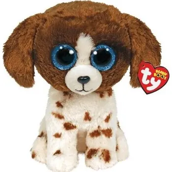 plyšák TY Beanie Boos MUDDLES - hnědobílý pes, 24 cm (1)