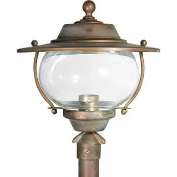 Lampička Moretti Luce Stožár světla Adessora odolný vůči mořské vodě starožitná mosaz, měď, čirá 1 x 60 W - Doprava zdarma