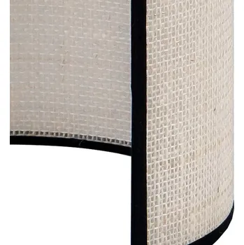 Lampička Euluna nástěnné světlo jutové, bílé/černé, polokruhové, výška 24 cm bílá, černá 1 x 15 W LED - Doprava zdarma