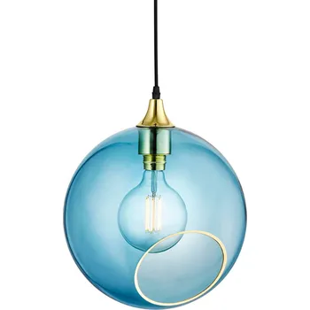 DESIGN BY US Závěsné světlo Ballroom XL, modré modrá, zlatá, černá 1 x 40 W - Doprava zdarma