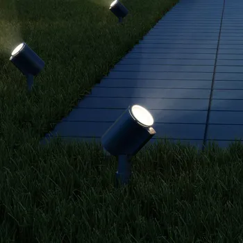 Lampička STEINEL Spot Garden SC LED reflektor se senzorem - délka přívodního kabelu se zástrčkou 2,50 m antracit, průhledná 1 x 6,7 W LED - Doprava zdarma