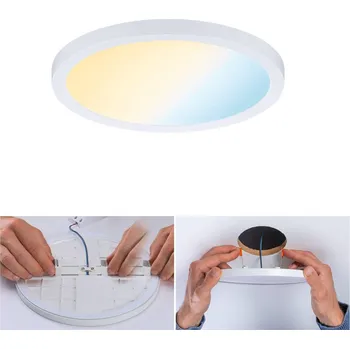 Lampička Paulmann panel Areo ZigBee CCT kulatý bílý 17,5cm - montážní průměr 5 cm - 14 cm bílé LED celkem 13 W - Doprava zdarma