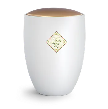 Smuteční dekorace Keramická urna Florentina - Mozaikový květ