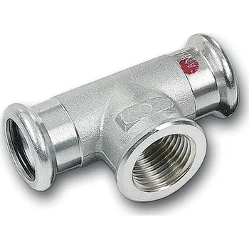 rozdělovač topení Sanha Therm 24130G T-kus vnitřní závit lisovací uhlíková ocel 18x1/2"x18 mm 1241301812