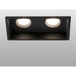 FARO BARCELONA Zapuštěné světlo Hyde, 2 zdroje IP44 v černé - montážní rozměry - délka 16,5cm, šířka 8,3cm černá 2 x 8 W LED - Doprava zdarma