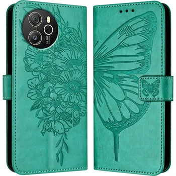 Pouzdro na tablet VSECHNONAMOBIL 81070 ART BUTTERFLY Peněženkový obal pro Blackview Shark 8 zelený